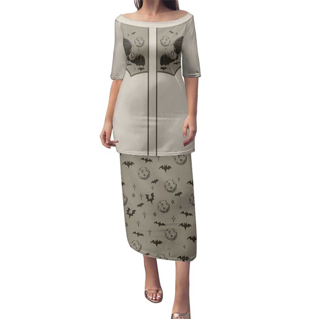 Western Gothic Yoke Family Matching Puletasi and Hawaiian Shirt Bat And Stars - Wonder Print Shop
