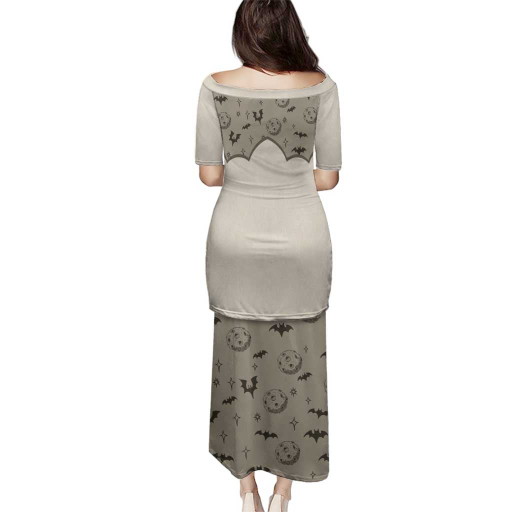 Western Gothic Yoke Family Matching Puletasi and Hawaiian Shirt Bat And Stars - Wonder Print Shop