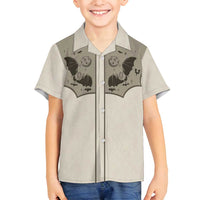 Western Gothic Yoke Family Matching Puletasi and Hawaiian Shirt Bat And Stars - Wonder Print Shop