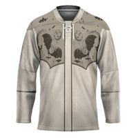 Western Gothic Yoke Hockey Jersey Bat And Stars - Wonder Print Shop