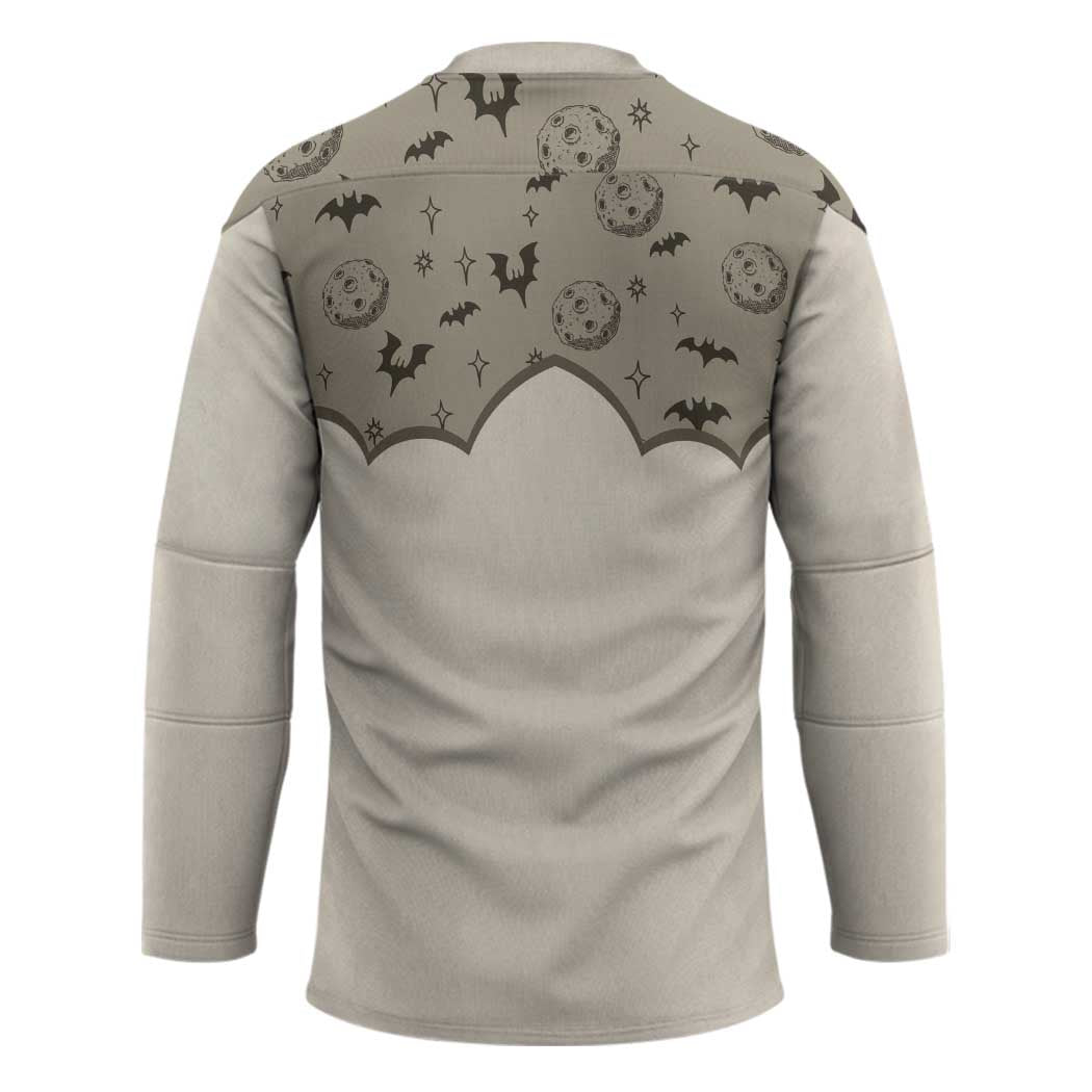 Western Gothic Yoke Hockey Jersey Bat And Stars - Wonder Print Shop