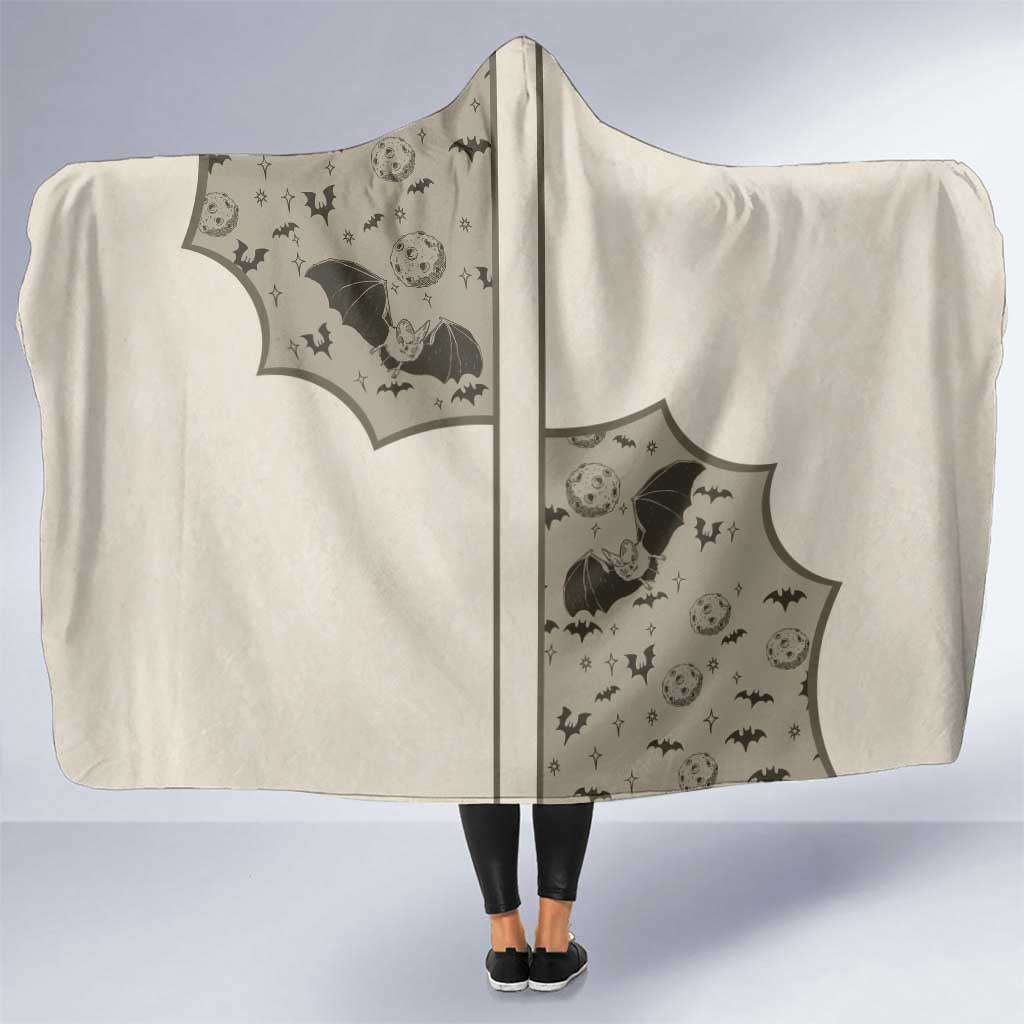 Western Gothic Yoke Hooded Blanket Bat And Stars - Wonder Print Shop