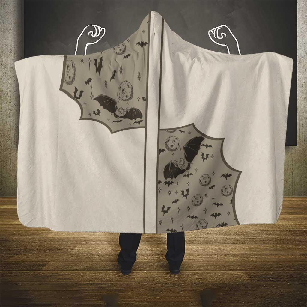 Western Gothic Yoke Hooded Blanket Bat And Stars - Wonder Print Shop