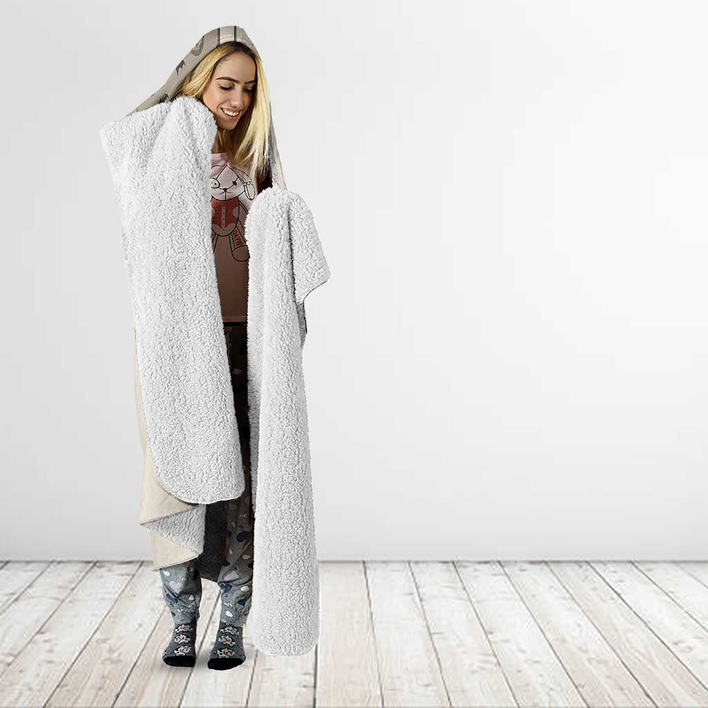 Western Gothic Yoke Hooded Blanket Bat And Stars - Wonder Print Shop