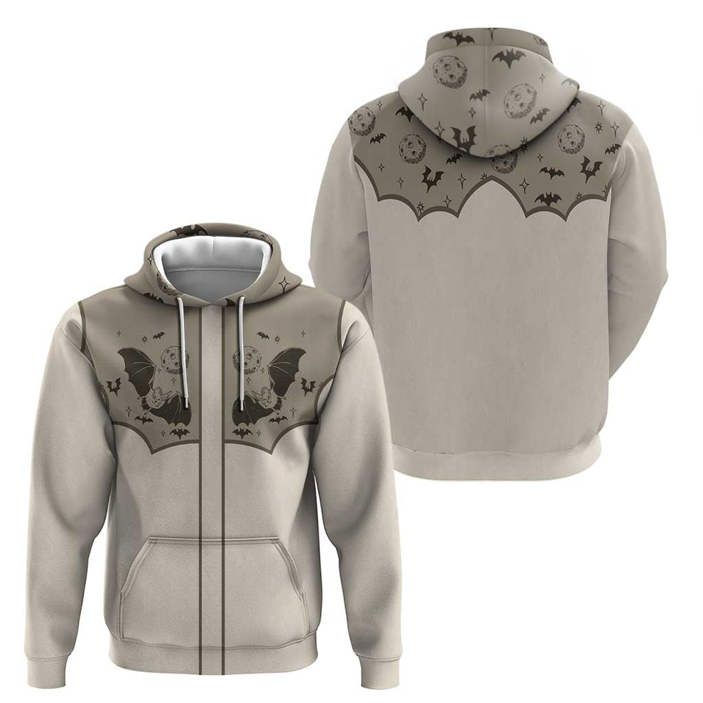 Western Gothic Yoke Hoodie Bat And Stars - Wonder Print Shop