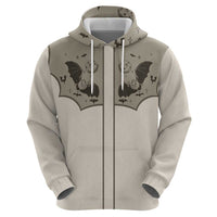 Western Gothic Yoke Hoodie Bat And Stars - Wonder Print Shop