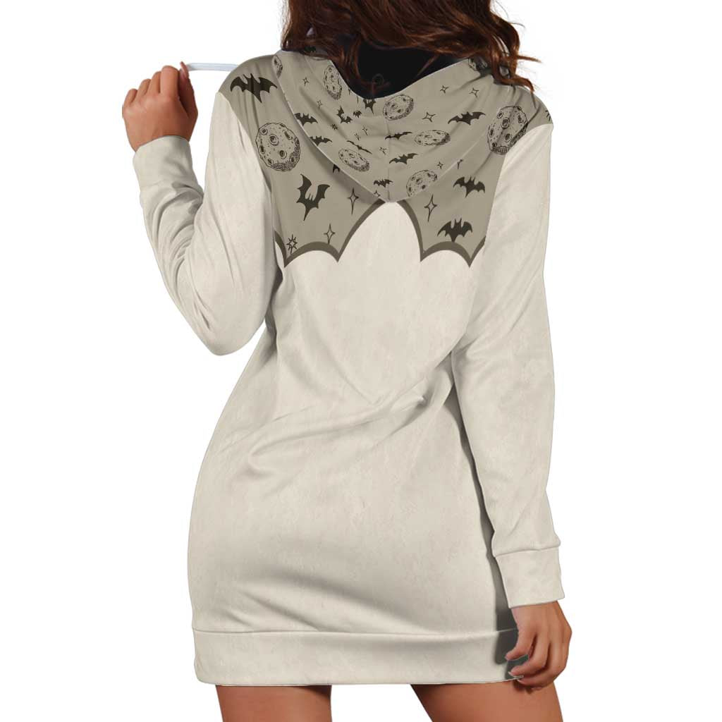 Western Gothic Yoke Hoodie Dress Bat And Stars - Wonder Print Shop