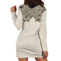 Western Gothic Yoke Hoodie Dress Bat And Stars - Wonder Print Shop