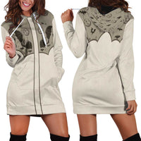 Western Gothic Yoke Hoodie Dress Bat And Stars - Wonder Print Shop
