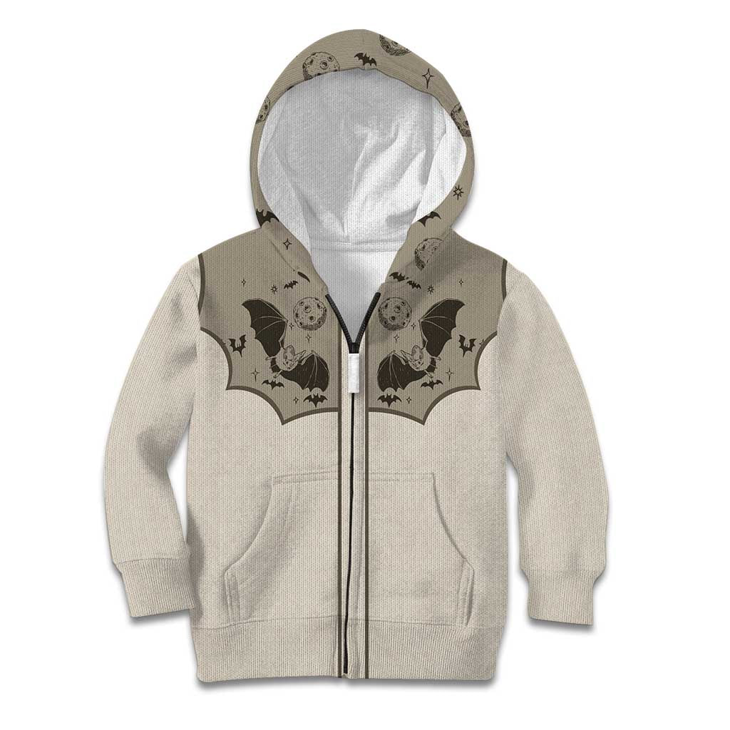 Western Gothic Yoke Kid Hoodie Bat And Stars - Wonder Print Shop