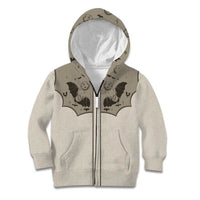 Western Gothic Yoke Kid Hoodie Bat And Stars - Wonder Print Shop