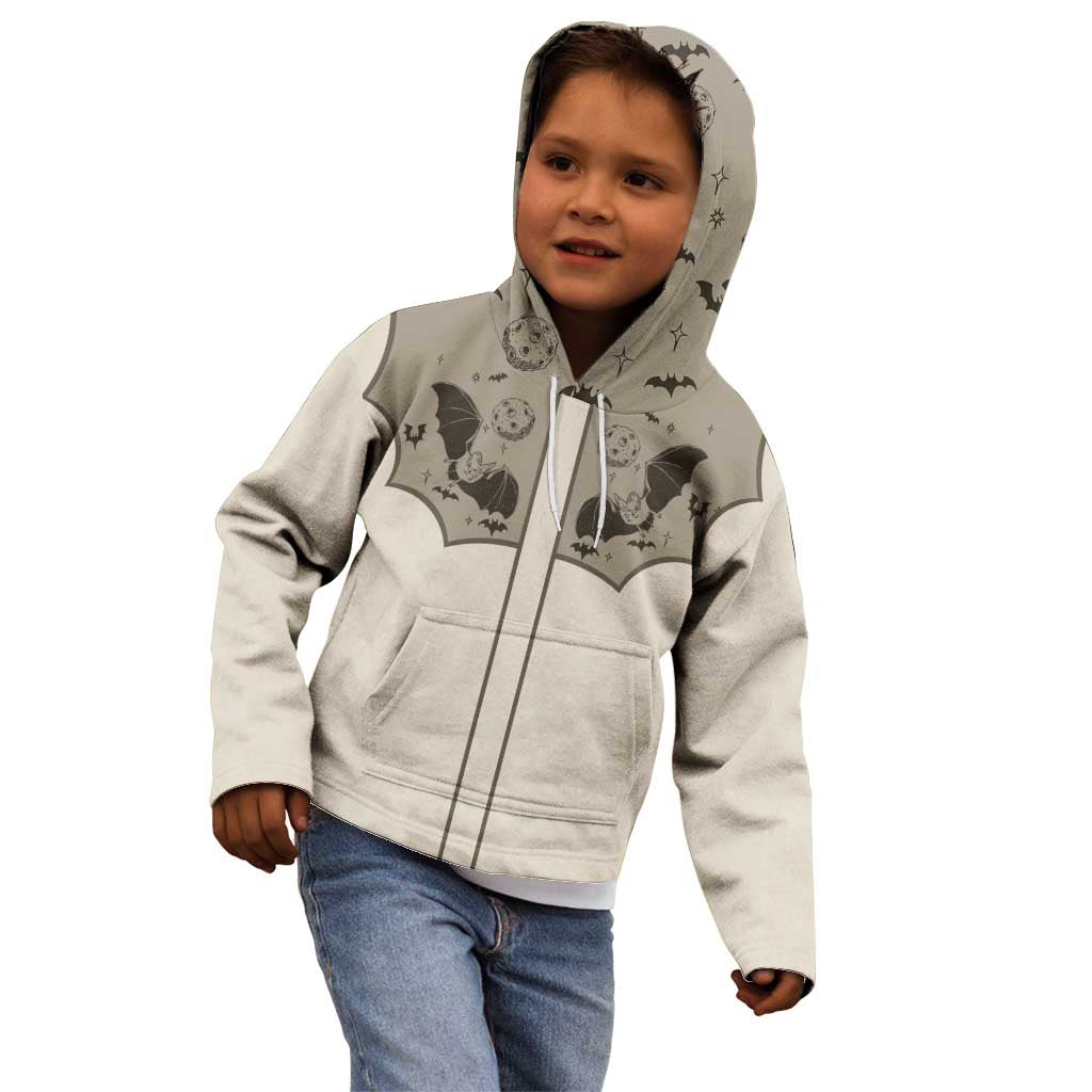 Western Gothic Yoke Kid Hoodie Bat And Stars - Wonder Print Shop