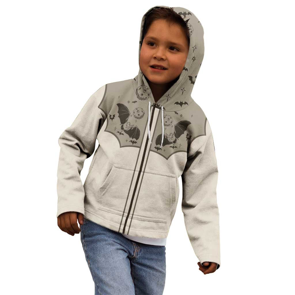 Western Gothic Yoke Kid Hoodie Bat And Stars - Wonder Print Shop
