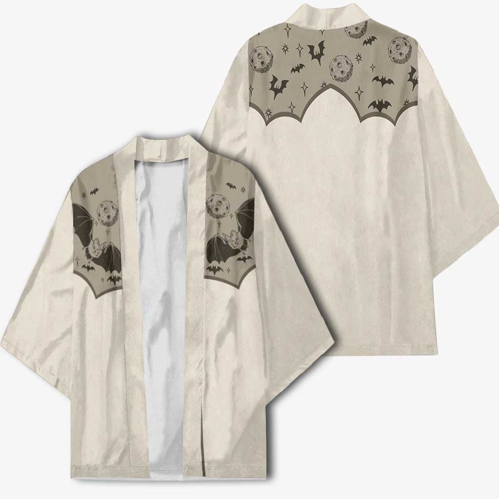 Western Gothic Yoke Kimono Bat And Stars - Wonder Print Shop