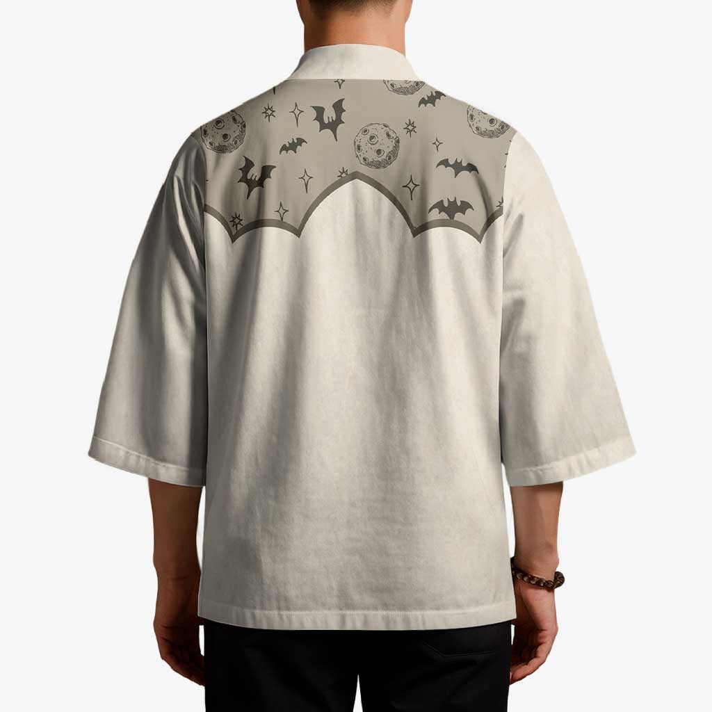 Western Gothic Yoke Kimono Bat And Stars - Wonder Print Shop