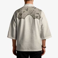 Western Gothic Yoke Kimono Bat And Stars - Wonder Print Shop