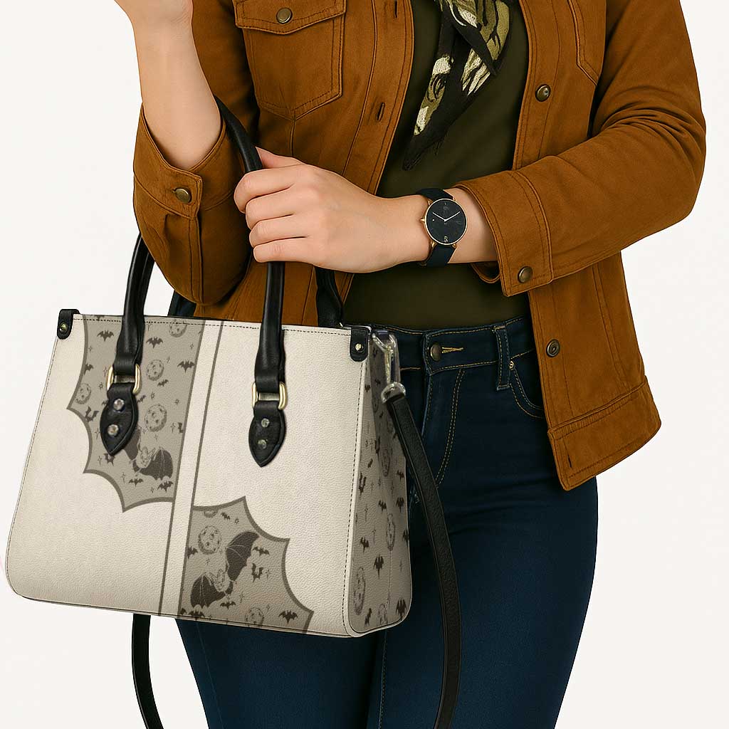 Western Gothic Yoke Leather Bag Bat And Stars - Wonder Print Shop