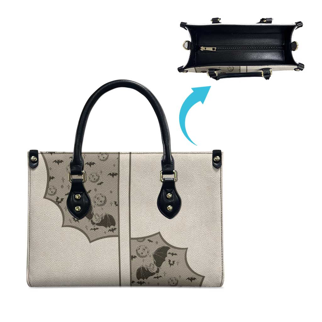 Western Gothic Yoke Leather Bag Bat And Stars - Wonder Print Shop