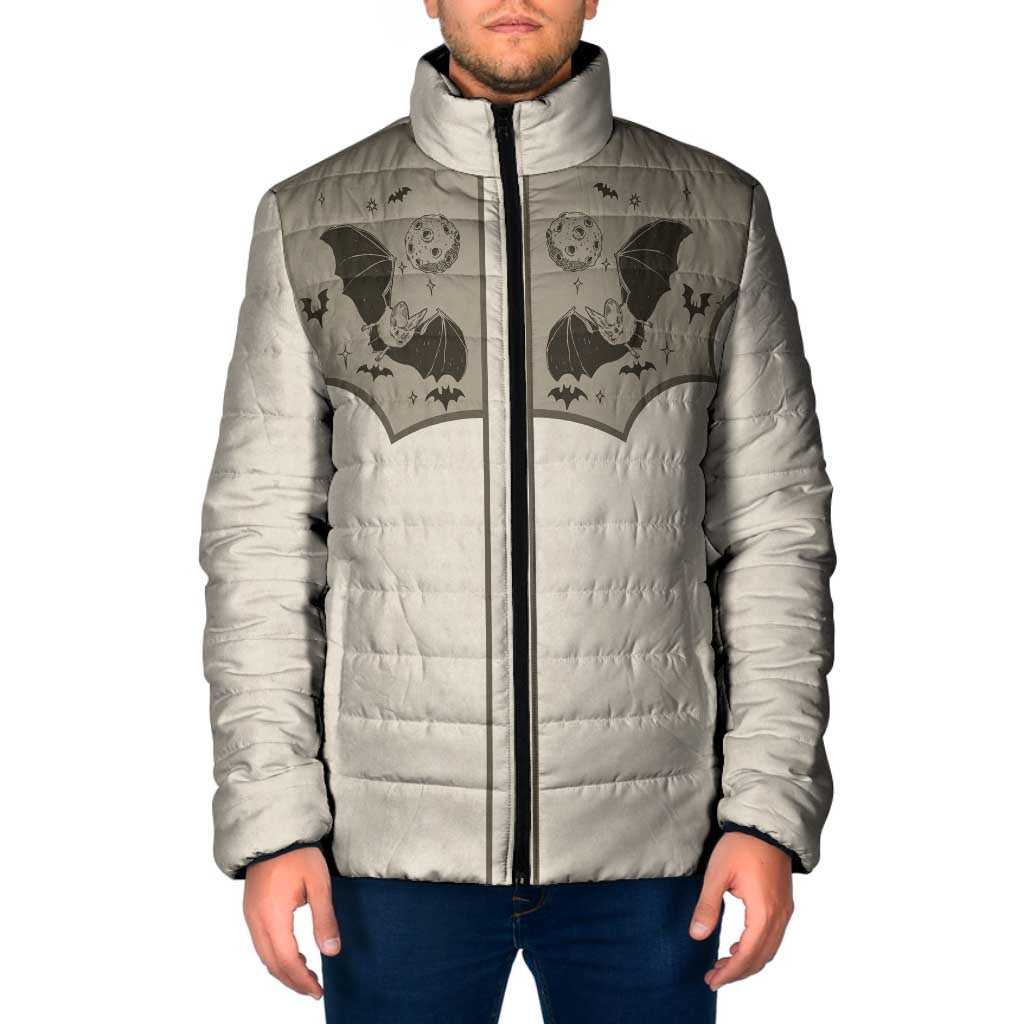 Western Gothic Yoke Padded Jacket Bat And Stars - Wonder Print Shop