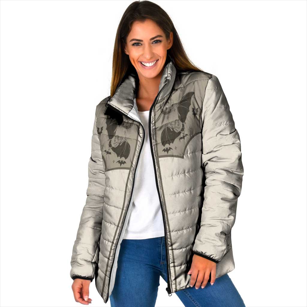 Western Gothic Yoke Padded Jacket Bat And Stars - Wonder Print Shop