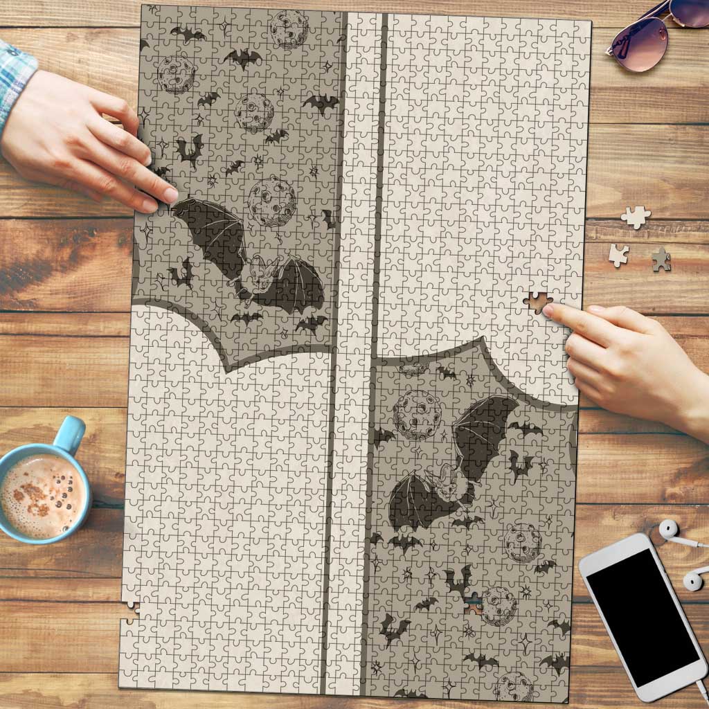 Western Gothic Yoke Puzzle Bat And Stars - Wonder Print Shop