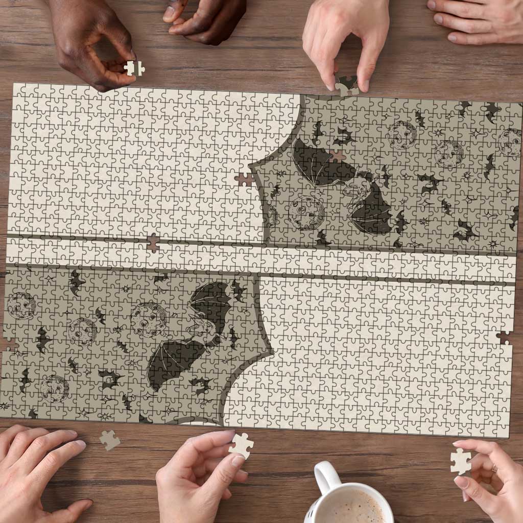 Western Gothic Yoke Puzzle Bat And Stars - Wonder Print Shop