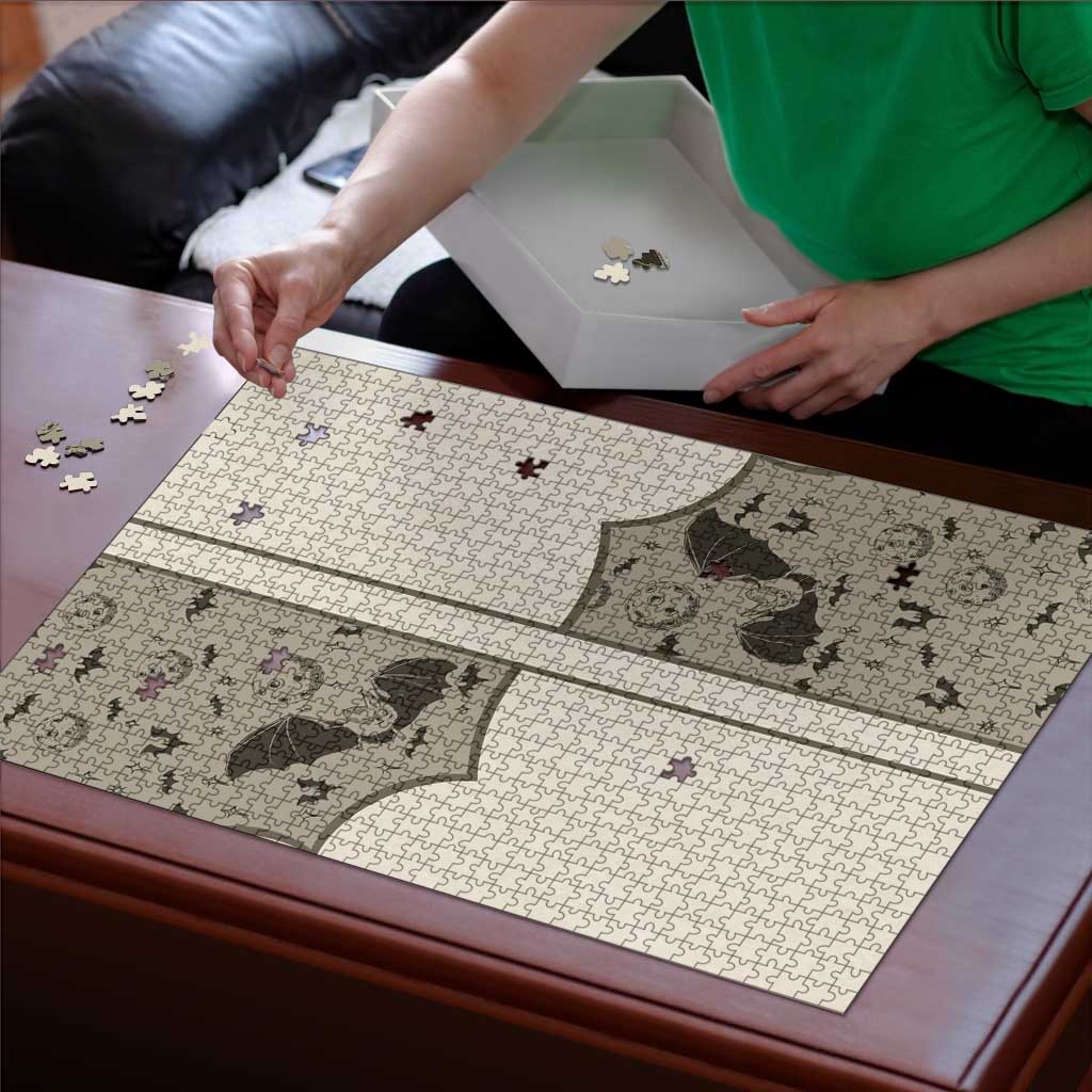 Western Gothic Yoke Puzzle Bat And Stars - Wonder Print Shop