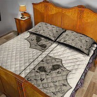 Western Gothic Yoke Quilt Bed Set Bat And Stars - Wonder Print Shop