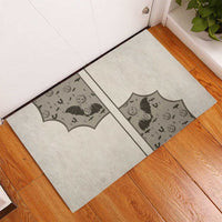 Western Gothic Yoke Rubber Doormat Bat And Stars - Wonder Print Shop