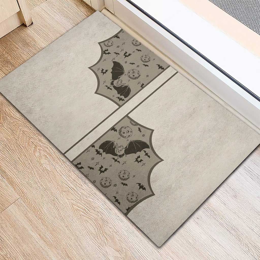 Western Gothic Yoke Rubber Doormat Bat And Stars - Wonder Print Shop