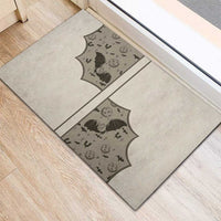 Western Gothic Yoke Rubber Doormat Bat And Stars - Wonder Print Shop