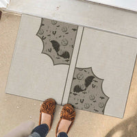 Western Gothic Yoke Rubber Doormat Bat And Stars - Wonder Print Shop