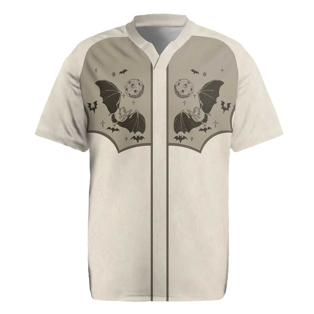 Western Gothic Yoke Rugby Jersey Bat And Stars - Wonder Print Shop