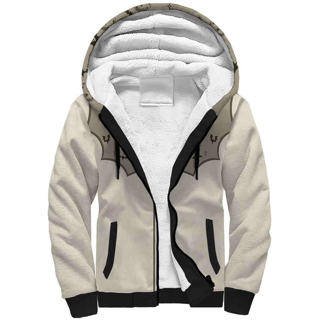 Western Gothic Yoke Sherpa Hoodie Bat And Stars - Wonder Print Shop