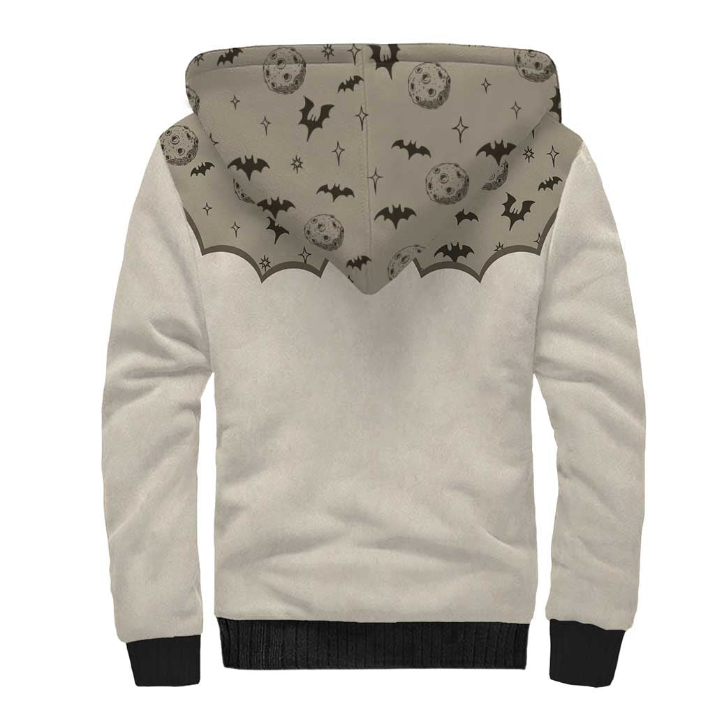 Western Gothic Yoke Sherpa Hoodie Bat And Stars - Wonder Print Shop