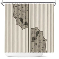Western Gothic Yoke Shower Curtain Bat And Stars - Wonder Print Shop