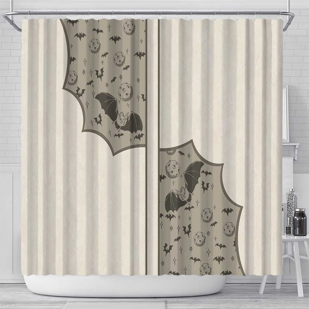 Western Gothic Yoke Shower Curtain Bat And Stars - Wonder Print Shop