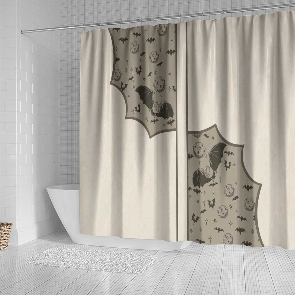 Western Gothic Yoke Shower Curtain Bat And Stars - Wonder Print Shop