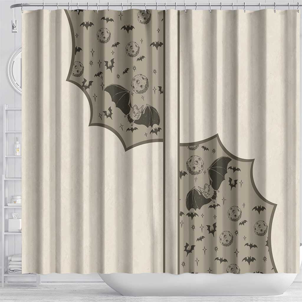 Western Gothic Yoke Shower Curtain Bat And Stars - Wonder Print Shop