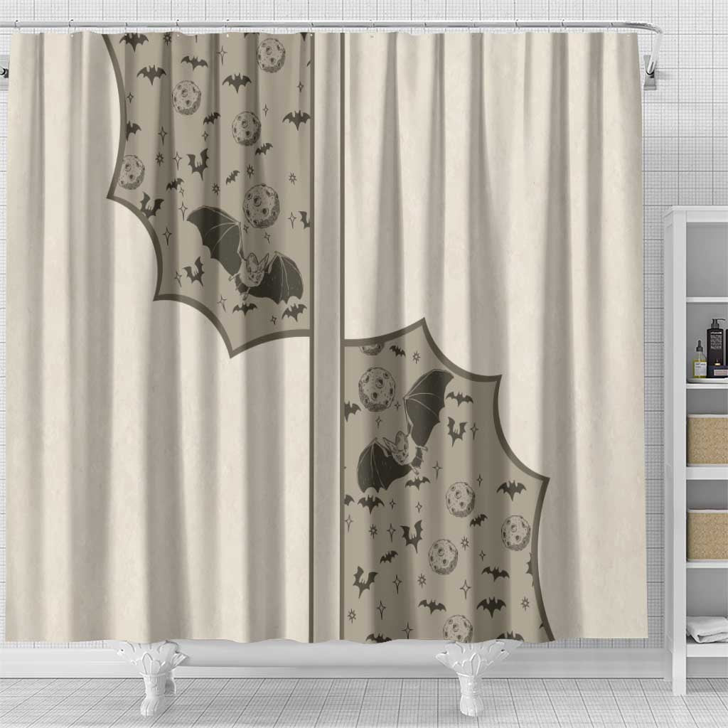 Western Gothic Yoke Shower Curtain Bat And Stars - Wonder Print Shop
