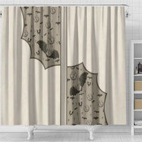 Western Gothic Yoke Shower Curtain Bat And Stars - Wonder Print Shop