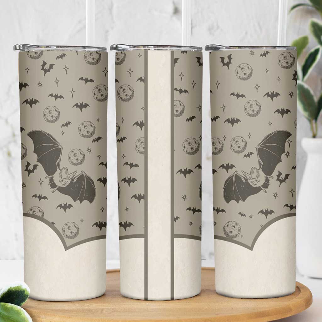Western Gothic Yoke Skinny Tumbler Bat And Stars - Wonder Print Shop