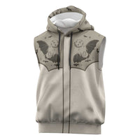 Western Gothic Yoke Sleeveless Hoodie Bat And Stars - Wonder Print Shop