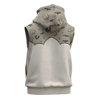 Western Gothic Yoke Sleeveless Zip Hoodie Bat And Stars - Wonder Print Shop