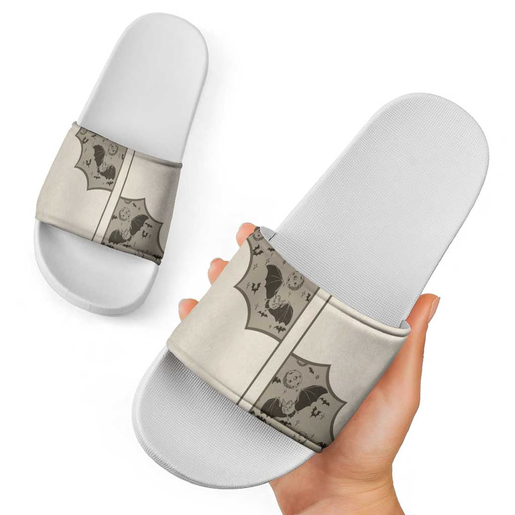 Western Gothic Yoke Slide Sandals Bat And Stars - Wonder Print Shop