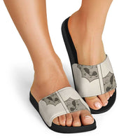 Western Gothic Yoke Slide Sandals Bat And Stars - Wonder Print Shop