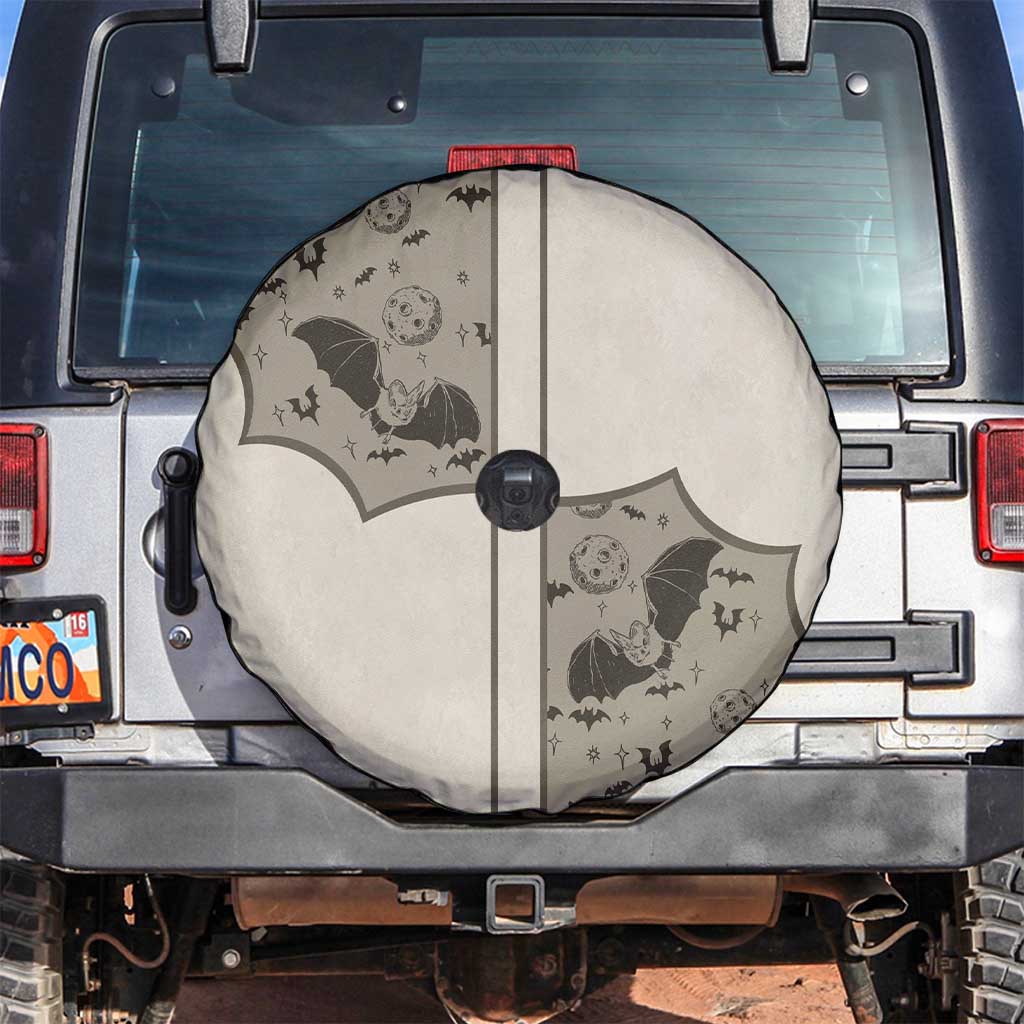 Western Gothic Yoke Spare Tire Cover Bat And Stars - Wonder Print Shop