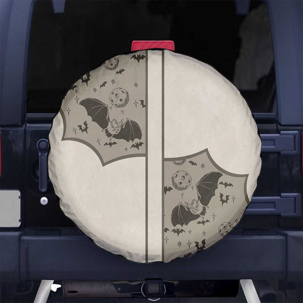 Western Gothic Yoke Spare Tire Cover Bat And Stars - Wonder Print Shop