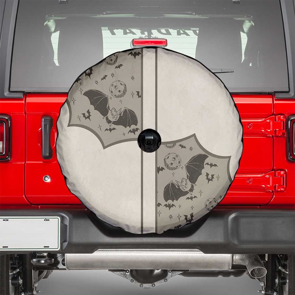 Western Gothic Yoke Spare Tire Cover Bat And Stars - Wonder Print Shop