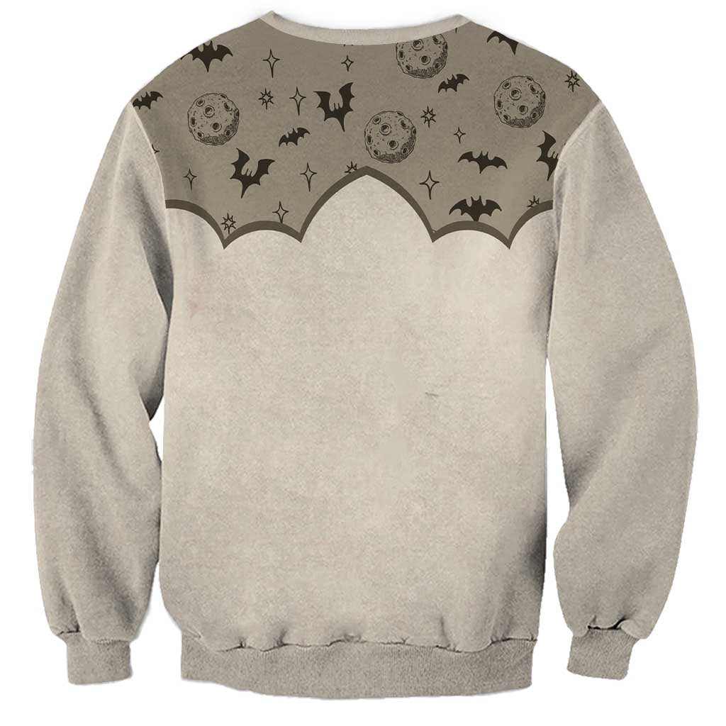 Western Gothic Yoke Sweatshirt Bat And Stars - Wonder Print Shop
